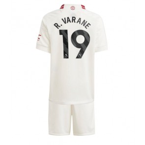 Manchester United Raphael Varane #19 Rezervni Dres za Dječji 2023-24 Kratak Rukavima (+ kratke hlače)